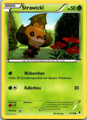 Pokémon-Karte Strawickl 5/119 Phantomkräfte