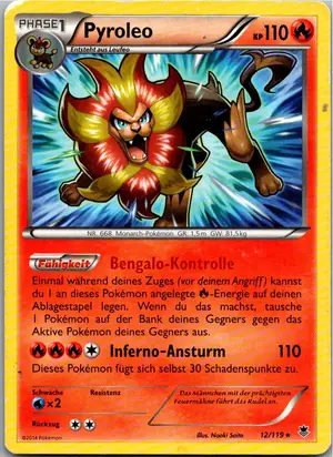 Pokémon-Karte Pyroleo 12/119 Phantomkräfte