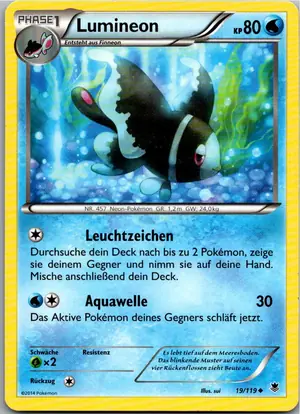 Pokémon-Karte Lumineon 19/119 Phantomkräfte
