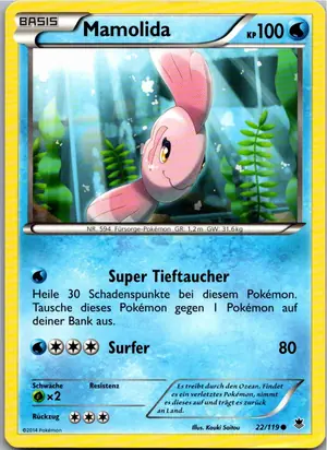 Pokémon-Karte Mamolida 22/119 Phantomkräfte
