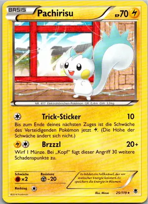 Pokémon-Karte Pachirisu 25/119 Phantomkräfte