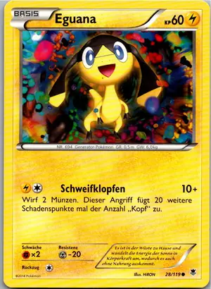 Pokémon-Karte Eguana 28/119 Phantomkräfte