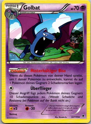 Pokémon-Karte Golbat 32/119 Phantomkräfte