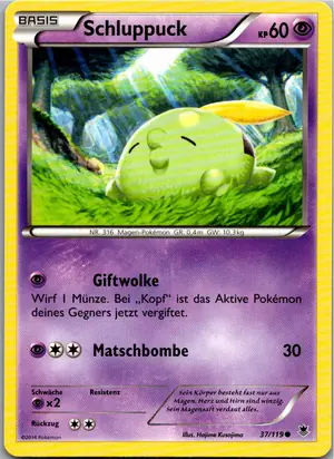 Pokémon-Karte Schluppuck 37/119 Phantomkräfte
