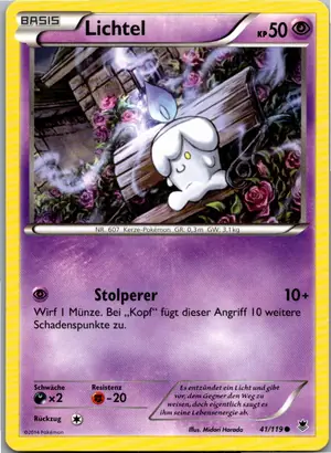 Pokémon-Karte Lichtel 41/119 Phantomkräfte