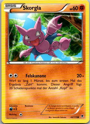 Pokémon-Karte Skorgla 46/119 Phantomkräfte