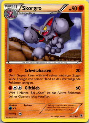 Pokémon-Karte Skorgro 47/119 Phantomkräfte