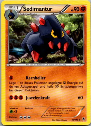 Pokémon-Karte Sedimantur 49/119 Phantomkräfte