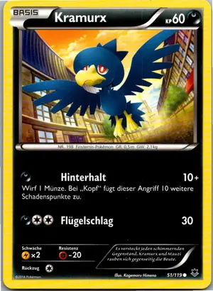Pokémon-Karte Kramurx 51/119 Phantomkräfte