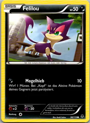 Pokémon-Karte Felilou 56/119 Phantomkräfte