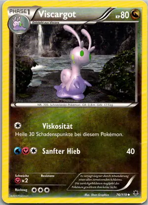 Pokémon-Karte Viscargot 76/119 Phantomkräfte