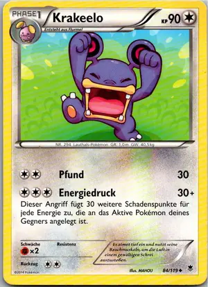 Pokémon-Karte Krakeelo 84/119 Phantomkräfte
