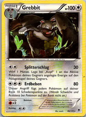 Pokémon-Karte Grebbit 88/119 Phantomkräfte