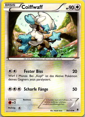 Pokémon-Karte Coiffwaff 90/119 Phantomkräfte