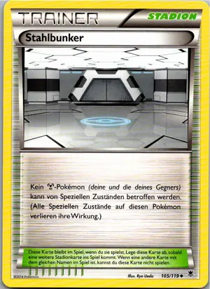 Pokémon-Karte Stahlbunker 105/119 Phantomkräfte