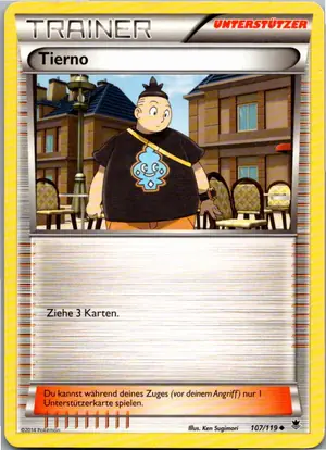 Pokémon-Karte Tierno 107/119 Phantomkräfte