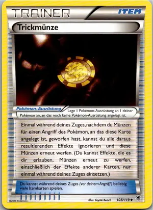 Pokémon-Karte Trickmünze 108/119 Phantomkräfte