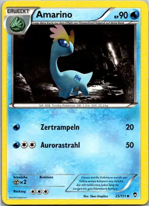 Pokémon-Karte Amarino 25/111 Fliegende Fäuste