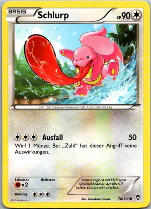 Pokémon-Karte Schlurp 78/111 Fliegende Fäuste