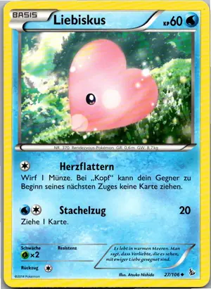 Pokémon-Karte Liebiskus 27/106 Flammenmeer