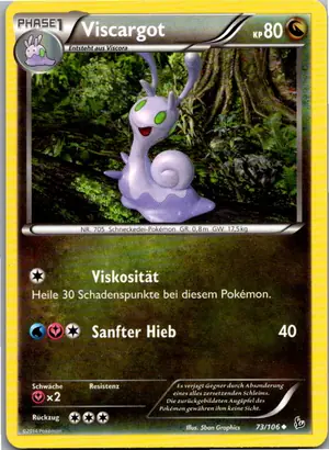 Pokémon-Karte Viscargot 73/106 Flammenmeer