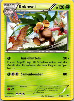 Pokémon-Karte Kokowei 2/108 Drachenleuchten