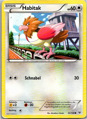 Pokémon-Karte Habitak 65/108 Drachenleuchten