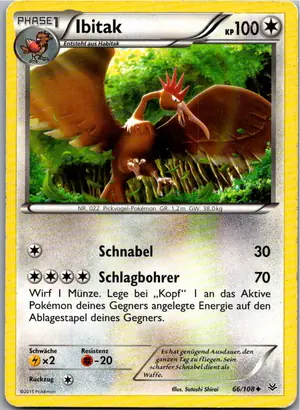 Pokémon-Karte Ibitak 66/108 Drachenleuchten