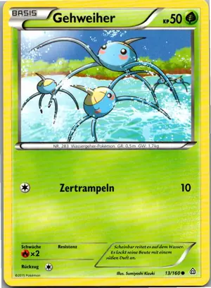 Pokémon-Karte Gehweiher 13/160 Protoschock