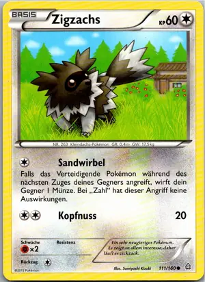 Pokémon-Karte Zigzachs 111/160 Protoschock