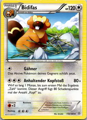 Pokémon-Karte Bidifas 118/160 Protoschock
