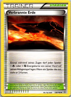 Pokémon-Karte Verbrannte Erde 138/160 Protoschock