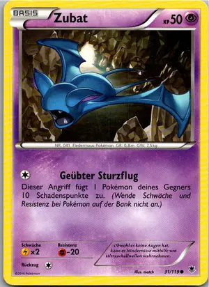 Pokémon-Karte Zubat 31/119 Phantomkräfte