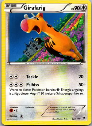 Pokémon-Karte Girafarig 82/119 Phantomkräfte