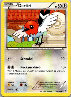 Pokémon-Karte Dartiri 89/119 Phantomkräfte