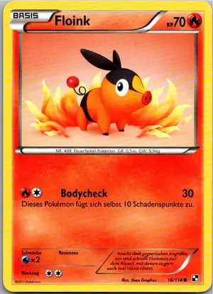 Pokémon-Karte Floink 16/114 Schwarz & Weiß