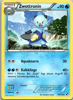 Pokémon-Karte Zwottronin 29/114 Schwarz & Weiß