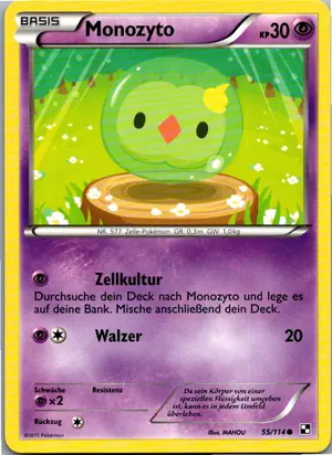 Pokémon-Karte Monozyto 55/114 Schwarz & Weiß