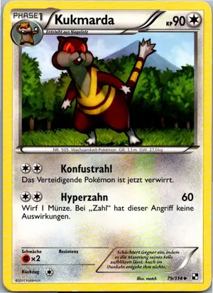 Pokémon-Karte Kukmarda 79/114 Schwarz & Weiß