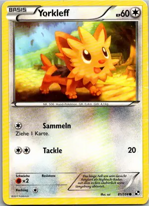 Pokémon-Karte Yorkleff 81/114 Schwarz & Weiß