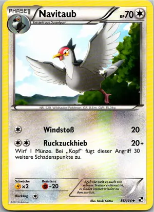 Pokémon-Karte Navitaub 85/114 Schwarz & Weiß