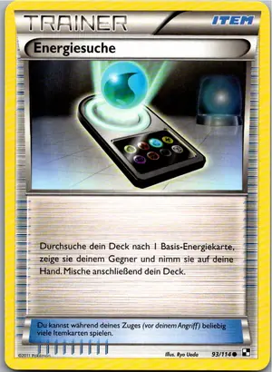 Pokémon-Karte Energiesuche 93/114 Schwarz & Weiß