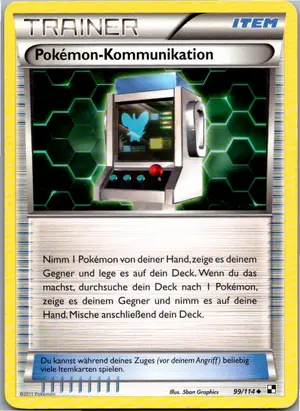 Pokémon-Karte Pokemon-Kommunikation 99/114 Schwarz & Weiß