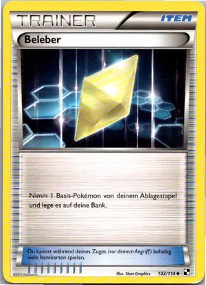 Pokémon-Karte Beleber 102/114 Schwarz & Weiß
