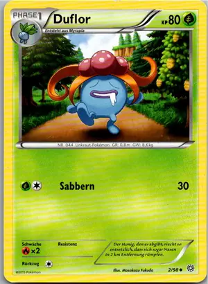 Pokémon-Karte Duflor 2/98 Ewiger Anfang