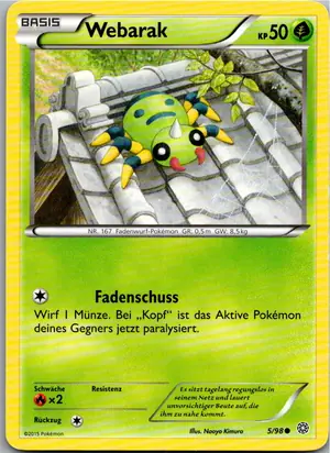 Pokémon-Karte Webarak 5/98 Ewiger Anfang