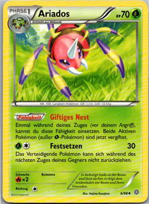 Pokémon-Karte Ariados 6/98 Ewiger Anfang