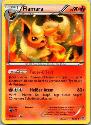 Pokémon-Karte Flamara 13/98 Ewiger Anfang