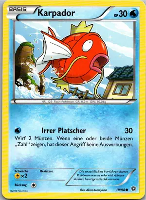 Pokémon-Karte Karpador 19/98 Ewiger Anfang