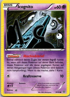 Pokémon-Karte Icognito 30/98 Ewiger Anfang